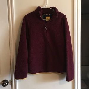 Maroon plush sweater